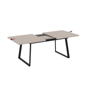 Tavolo allungabile da pranzo Lavinya cashmere 170x90x75 cm