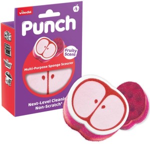 Spugna abrasiva antigraffio profumata mela Punch by Vileda