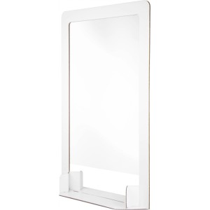 t.b.t. Barriera Parafiato, schermo protettivo trasparente con cornice bianca.