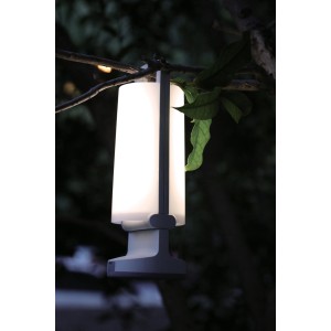 t.b.t. lampada solare, appesa a un ramo, per un'illuminazione decorativa d'atmosfera in giardino.