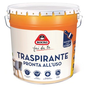 Secchio di pittura per interni bianca Boero, traspirante e pronta all'uso.