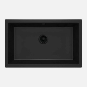 Lavello sottopensile 1 vasca Idrostile Colón 500x204 mm Nero