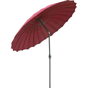 Ombrellone da mercato Limon bordeaux Ø 270 cm con manovella e palo in alluminio.