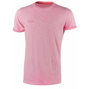 T-shirt da lavoro rosa t.b.t. a maniche corte.