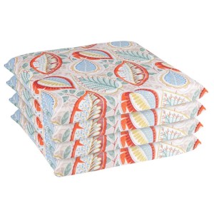 Cuscino coprisedia sfoderabile 40x40x20 cm rosso 4 pz