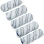 Confezione da 5 rulli per pittura LUX, 10 cm, pelo corto in poliestere, per pittura a emulsione.
