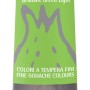 Tubo di tempera verde chiaro, ideale per artisti e hobbisti.