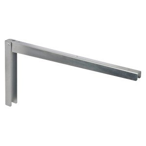 Mensola pieghevole OBI Geras, zincata, 380 mm, per ripiani e scaffali a parete salvaspazio.
