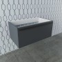 Mobile bagno sospeso grigio.