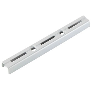 Guida per scaffali argentata, 50 cm, per ripiani e costruzione di mobili, portata fino a 55 kg.