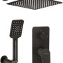Set doccia incasso Idrostile anticalcare 300x300 mm nero