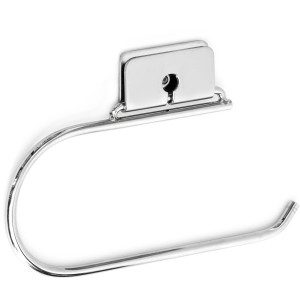Porta carta igienica cromato per montaggio a parete.
