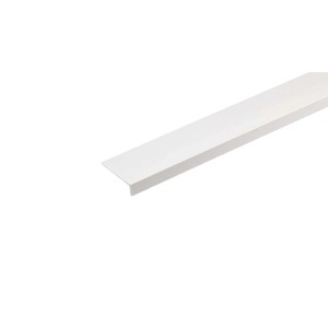Profilo angolare asimmetrico in PVC bianco Arcansas, 20x10x2600 mm.