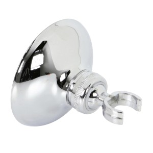 Supporto doccia cromato per flessibili doccia.