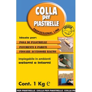 Confezione di colla per piastrelle, adatta per piastrelle, pavimenti, pareti e accessori bagno.