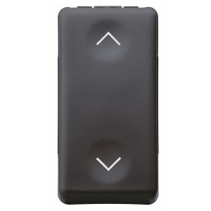 Interruttore a bilanciere nero t.b.t. per interruttori e dimmer con frecce.