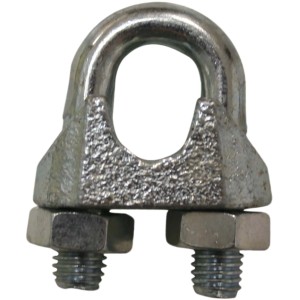 t.b.t. Morsetto per fune metallica, zincato per connessioni sicure.
