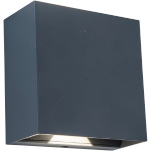 Moderna lampada da parete per esterni a LED Lutec Gemini antracite, 11x11x5,4 cm.