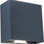 Moderna lampada da parete per esterni a LED Lutec Gemini antracite, 11x11x5,4 cm.