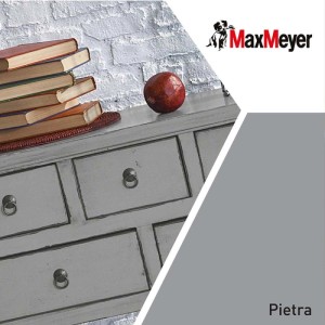 Smalto all`acqua poliuretanico brillante MaxMeyer grigio pietra 0,75 l