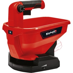 Spargitore universale Einhell GE-US 18 Li-Solo (rosso/nero) per fertilizzanti, sementi e sale.