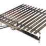Griglia per barbecue in acciaio inox con manico, accessorio per barbecue.