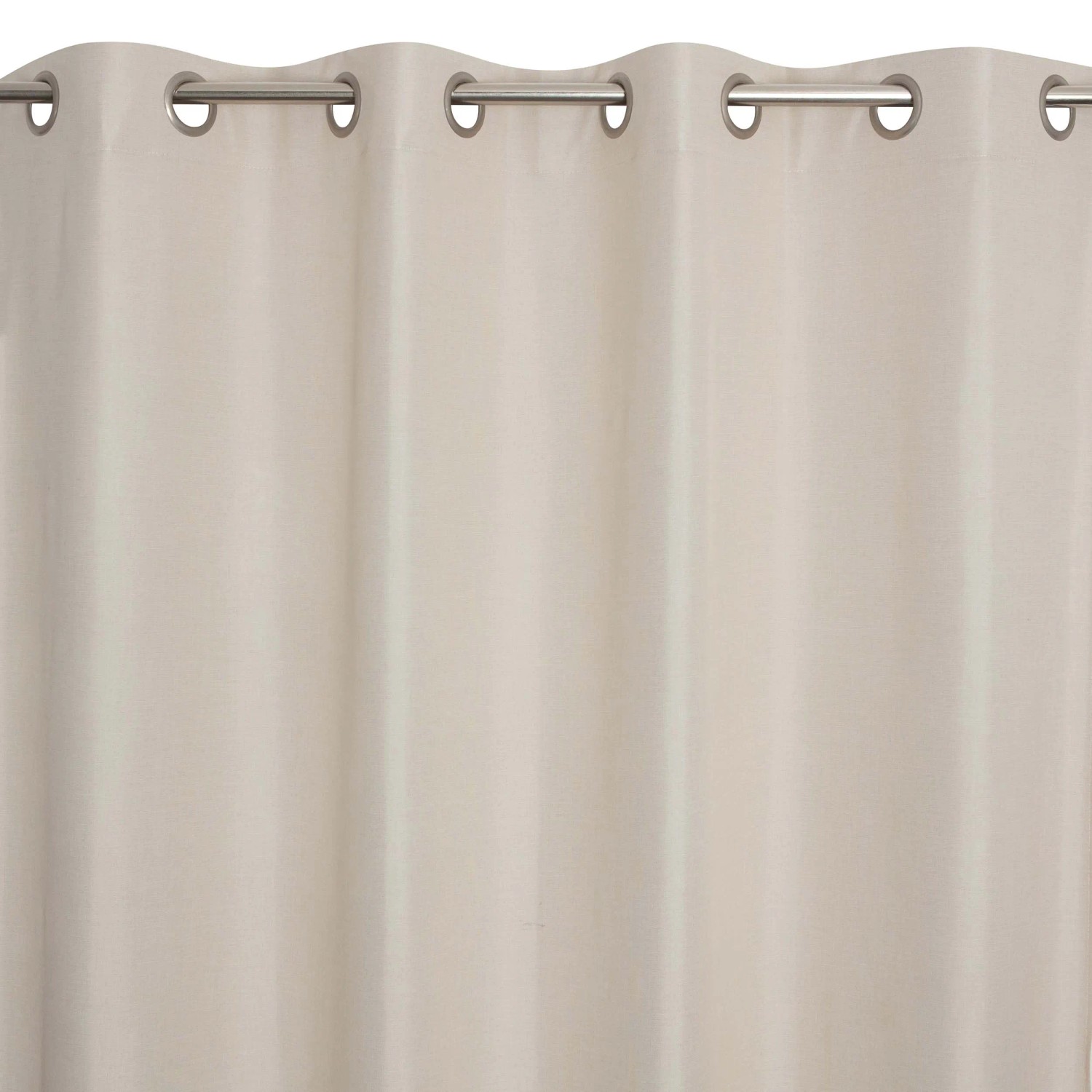 Deko Trends - Tenda con occhielli per interni, porta finestra, in poliestere, 245 x 146 cm, colore: Argento