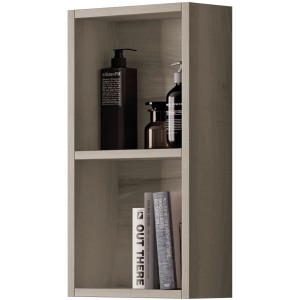 t.b.t. mobile bagno sospeso a due scomparti effetto legno.