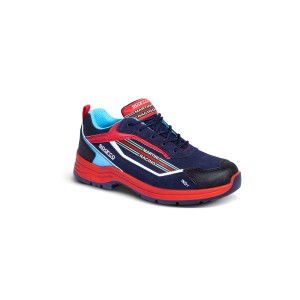 Scarpa da lavoro t.b.t. blu/rossa con design Martini Racing.