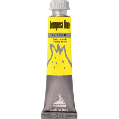 Colore tempera fine giallo primario 20 ml