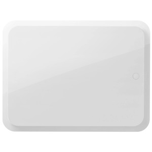 Piastra bianca per accessori computer t.b.t. con angoli arrotondati.