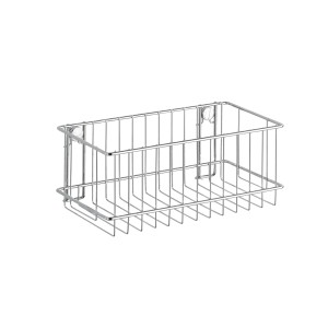 Cesto da parete t.b.t. in metallo per accessori bagno.
