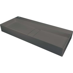 Lavabo da appoggio rett Placetas Idrostile copripiletta 400x120 mm grigio