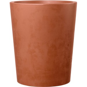 Vaso per piante Deroma Millennium, Ø 44 cm, color ruggine, in plastica con riserva d'acqua.