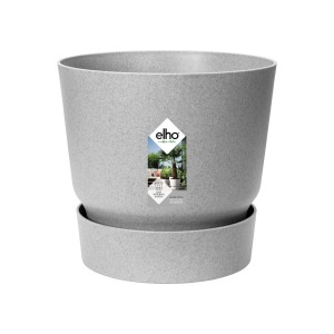 Vaso per piante grigio Elho con sottovaso per piante da interno.