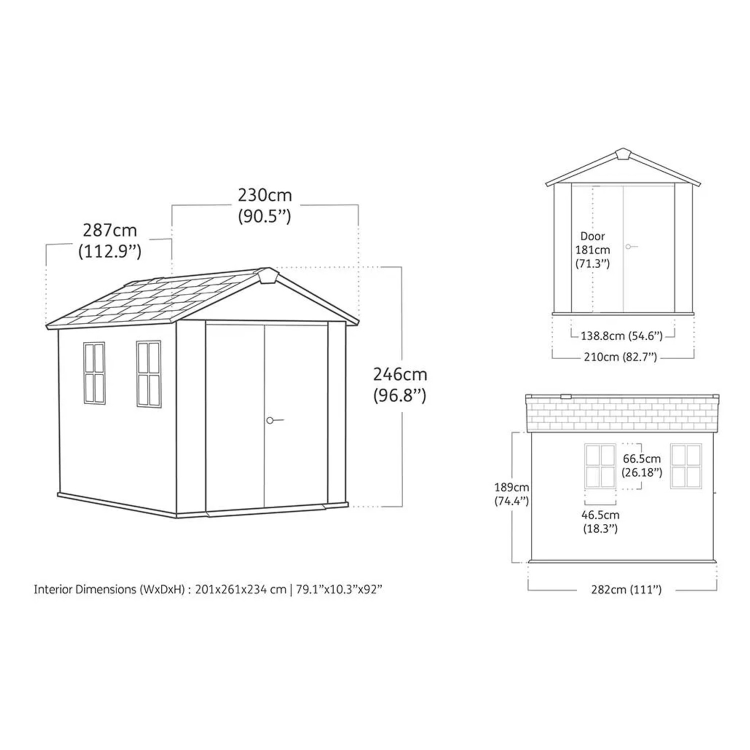 Casetta da giardino in plastica Keter Apex sp.20 mm marrone scuro 5,2 m²_4