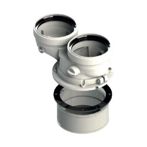 Sdoppiatore universale per caldaie Ø 60/100 a Ø 80
