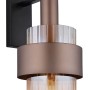 Applique moderna in bronzo e nero per un'illuminazione elegante.