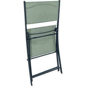 Sedia da giardino t.b.t. piegata in verde.