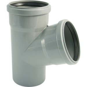 Raccordo a T Marley HT 67° DN 110/110, sistema di scarico grigio in polipropilene.