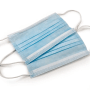 Due maschere protettive t.b.t. blu per bocca e naso.