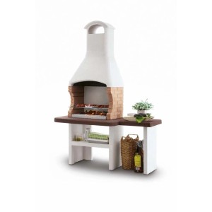 Barbecue a carbonella Palazzetti Jesolo griglia 68x40 cm in cemento