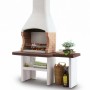 Barbecue a carbonella Palazzetti Jesolo griglia 68x40 cm in cemento