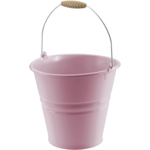 Secchio Tontarelli Nostalgia, 10 l, effetto metallo argento, design vintage con manico in legno.