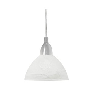 Lampada a sospensione Eglo Brenda con vetro alabastro, nichel opaco. Lampada a sospensione per interni.