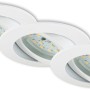 Briloner LED faretti da incasso Attach, set da 3, orientabili, bianchi. Faretti rotondi per interni.