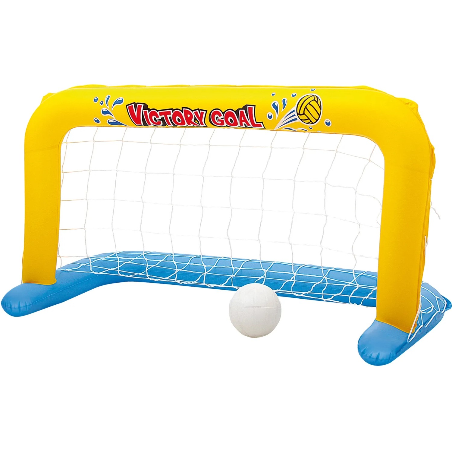 Porta da calcio gonfiabile "Victory Goal" per piscina, giallo/blu con palla.