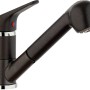 Miscelatore monocomando cucina t.b.t. con doccetta estraibile, marrone scuro/cromo.
