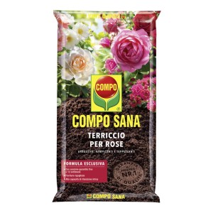 COMPO SANA terriccio per rose in sacco, ideale per rose rigogliose.