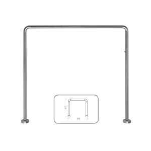 Accessorio doccia t.b.t. in metallo con disegno dettagliato